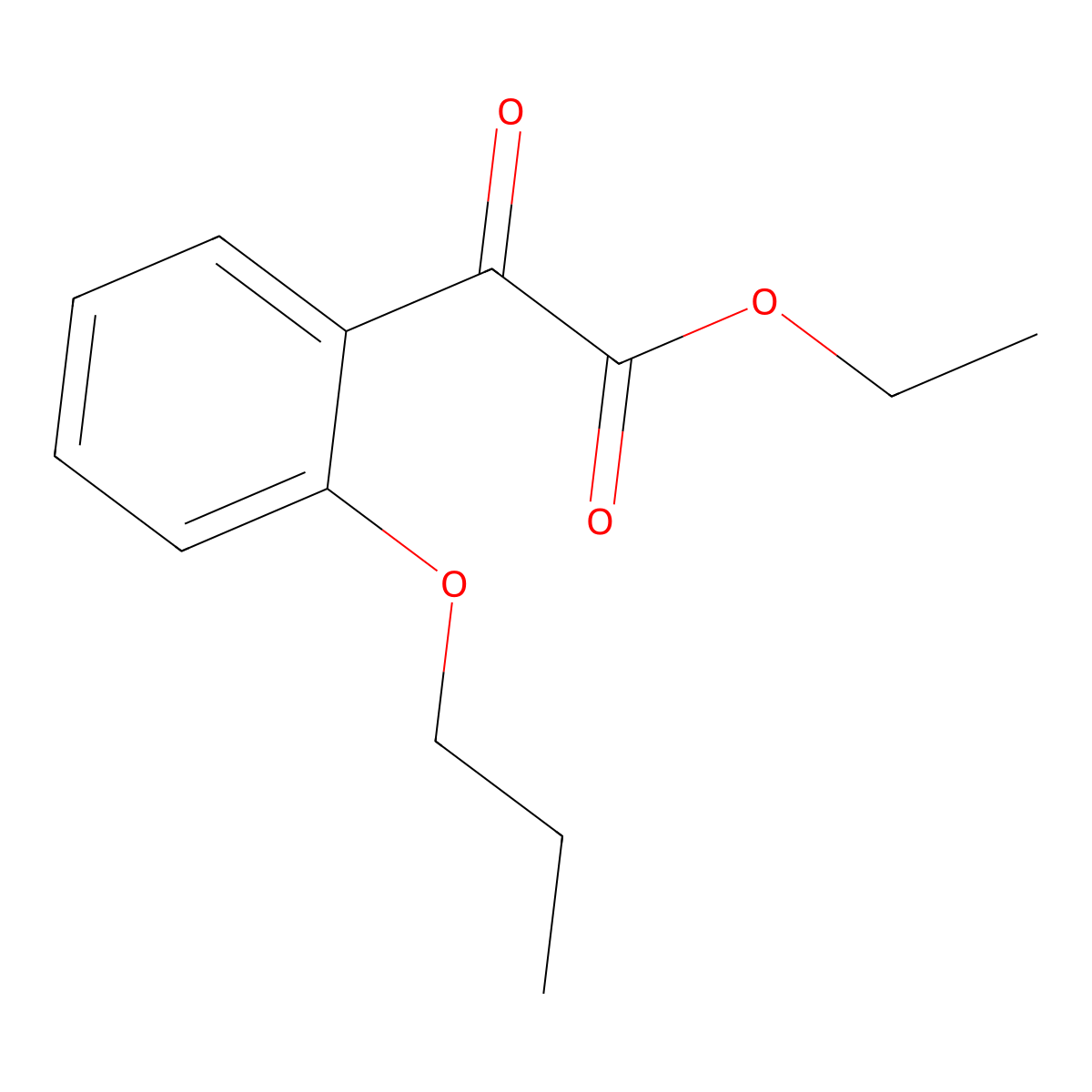 Ethyl 2-oxo-2-(2-propoxyphenyl)acetate molecular structure, CAS 1443334-21-1