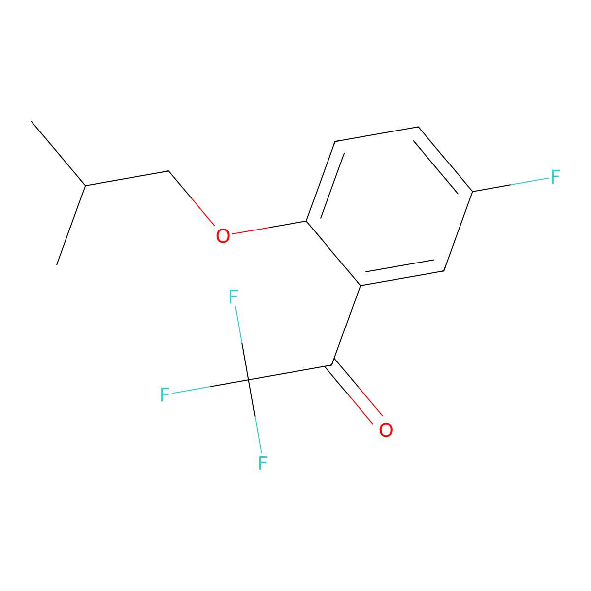 2,2,2-Trifluoro-1-(5-fluoro-2-isobutoxyphenyl)ethanone molecular structure, CAS 1443334-58-4