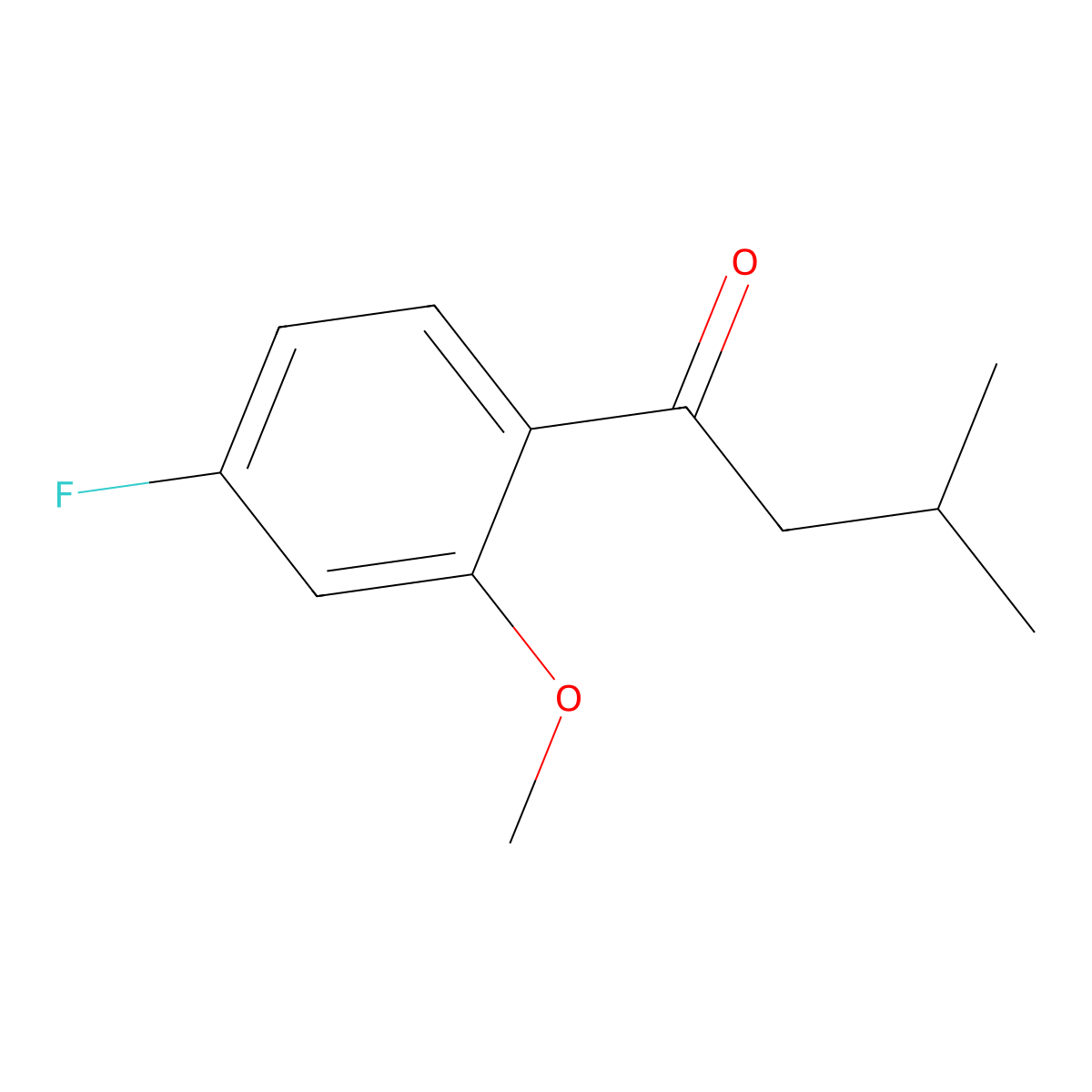4'-Fluoro-2'-methoxy-3-methylbutyrophenone molecular structure, CAS 1443335-03-2
