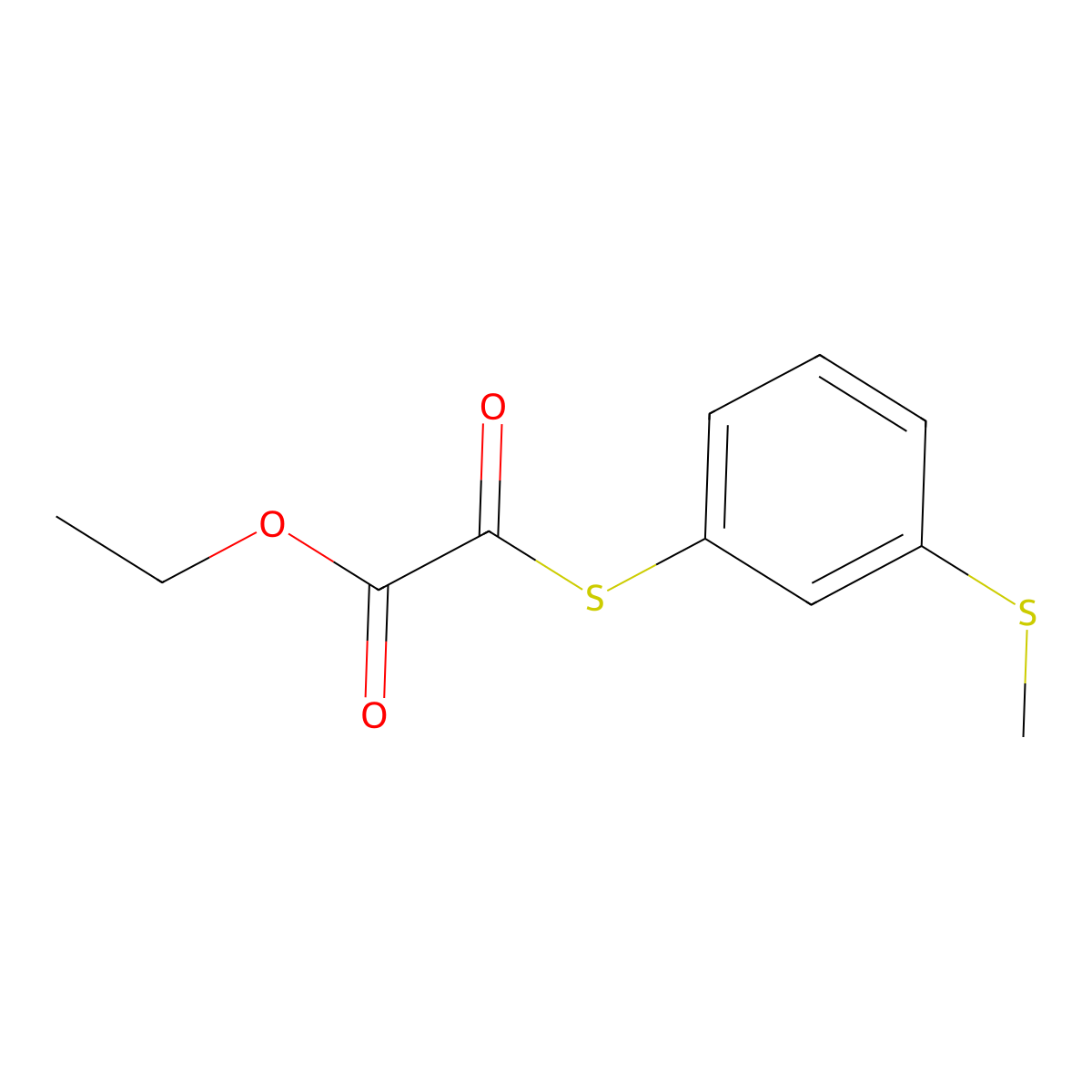 Ethyl 2-(3-methylthiophenyl)sulfanyl-2-oxo-acetate molecular structure, CAS 1443335-08-7