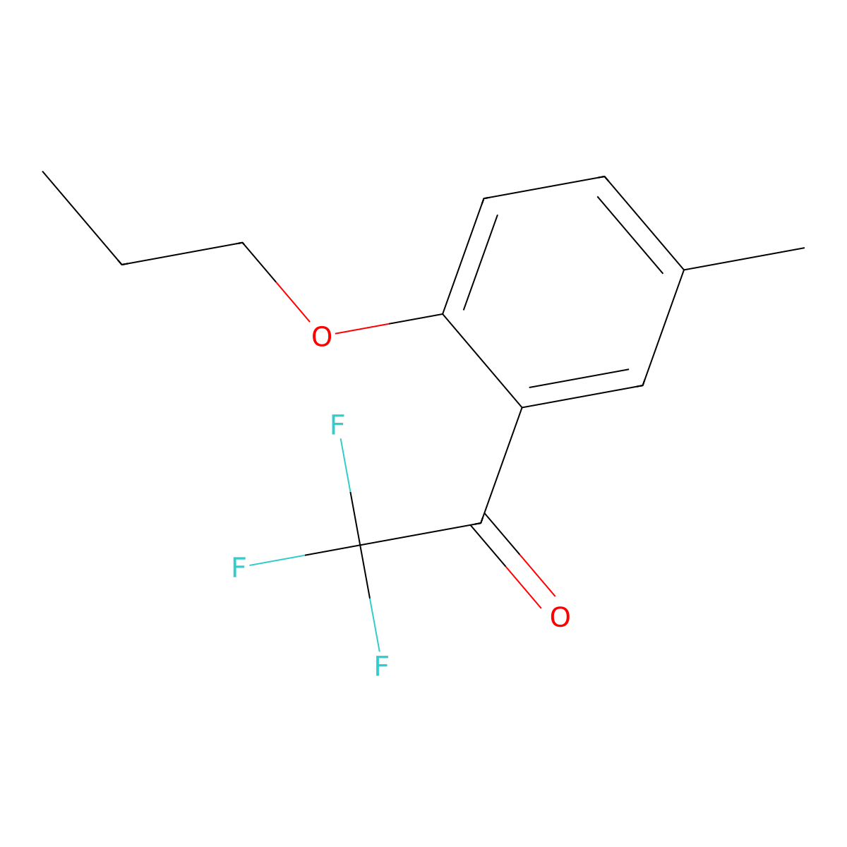 2,2,2-Trifluoro-1-(5-methyl-2-propoxyphenyl)ethanone molecular structure, CAS 1443335-13-4