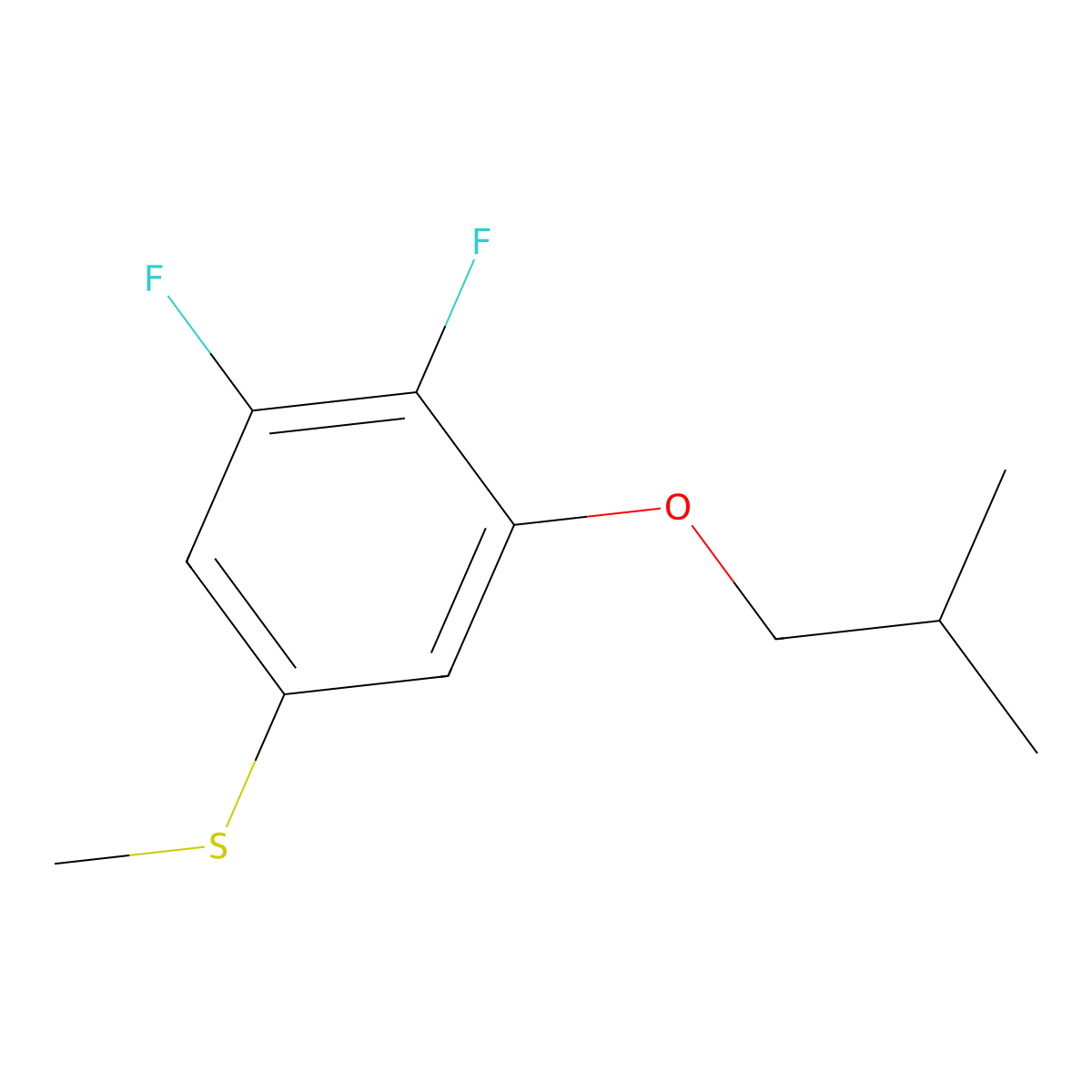 3-iso-Butoxy-4,5-difluorophenyl methyl sulfide molecular structure, CAS 1443335-25-8