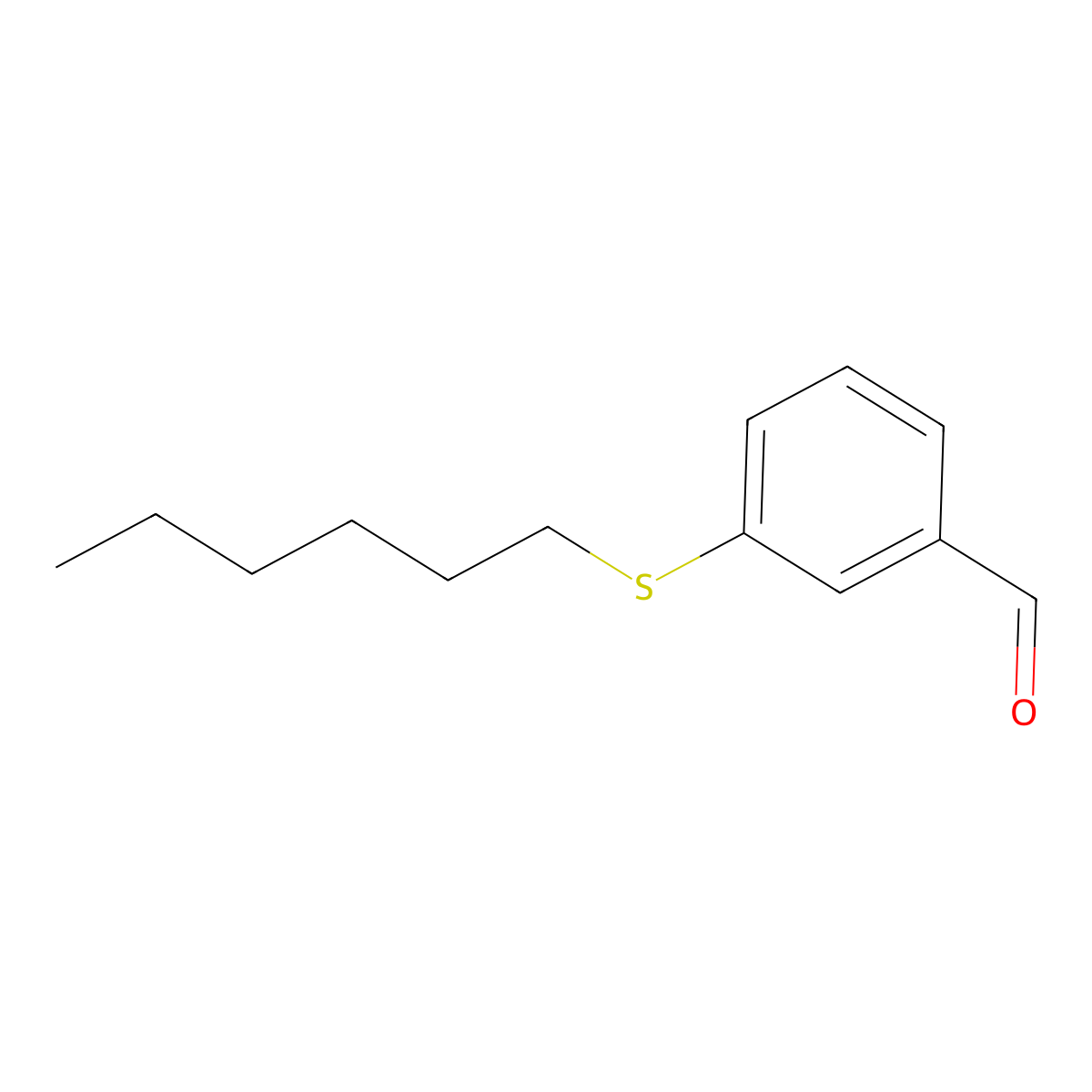 3-(n-Hexylthio)benzaldehyde molecular structure, CAS 1443335-28-1