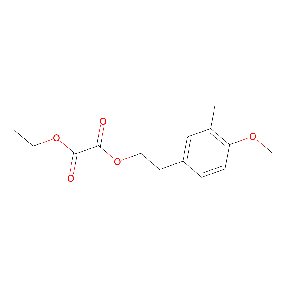 Ethyl 4-methoxy-3-methylphenethyl oxalate molecular structure, CAS 1443335-37-2