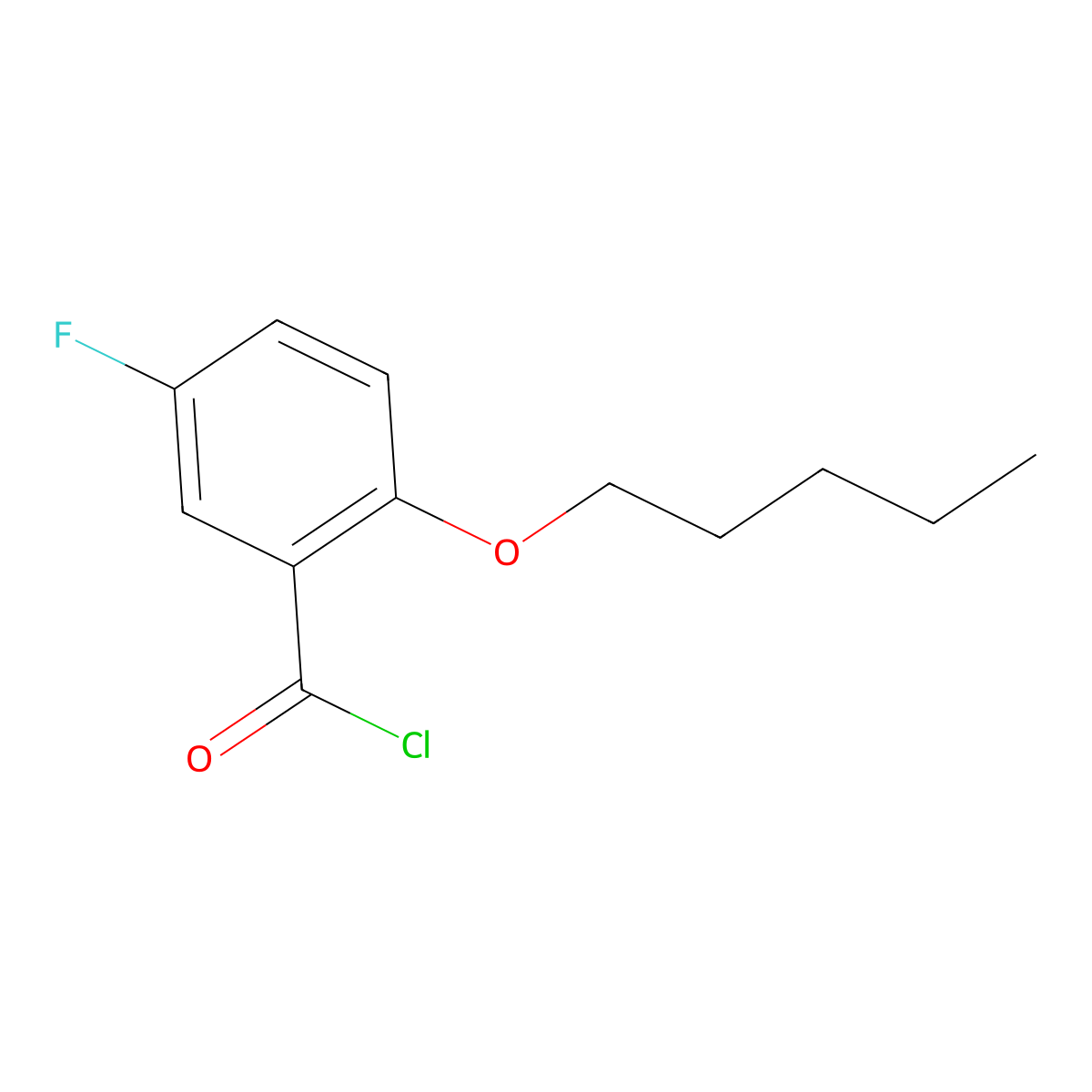 5-Fluoro-2-n-pentoxybenzoyl chloride molecular structure, CAS 1443335-38-3