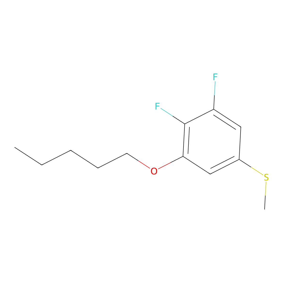 (3,4-Difluoro-5-(pentyloxy)phenyl)(methyl)sulfane molecular structure, CAS 1443335-39-4