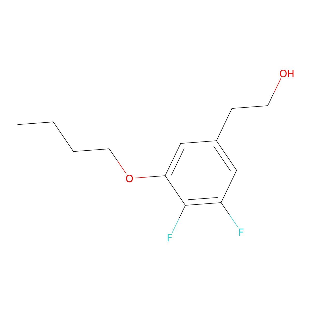 2-(3-Butoxy-4,5-difluorophenyl)ethanol molecular structure, CAS 1443335-41-8