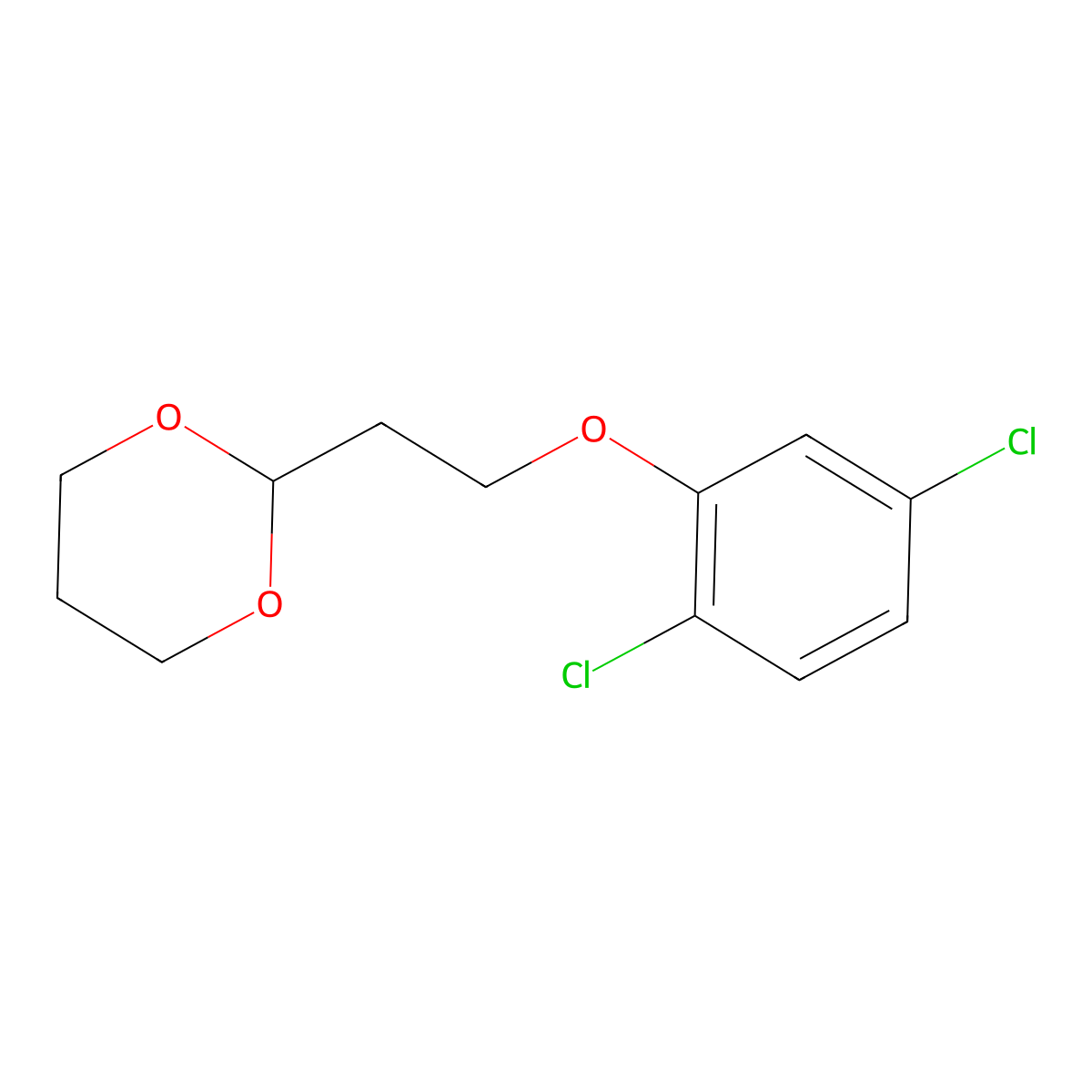 2-[2-(2,5-Dichloro-phenoxy)ethyl]-1,3-dioxane molecular structure, CAS 1443335-58-7