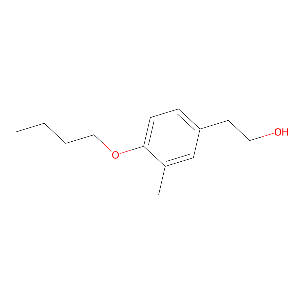 2-(4-Butoxy-3-methylphenyl)ethanol molecular structure, CAS 1443335-59-8