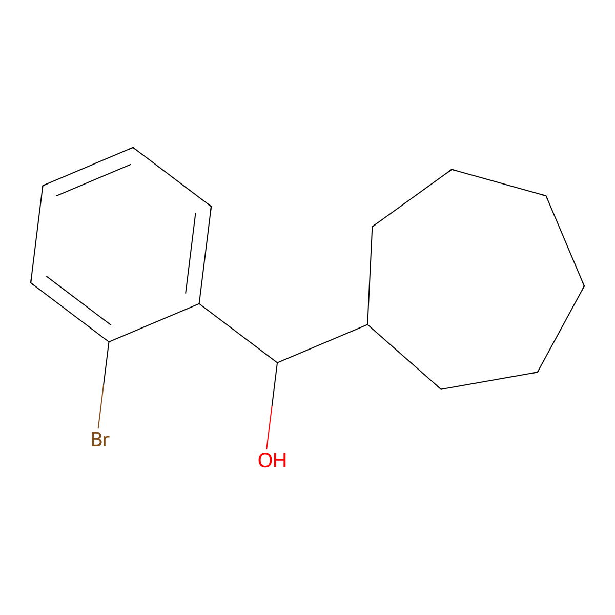Cycloheptyl (2-bromophenyl)methanol molecular structure, CAS 1443335-62-3