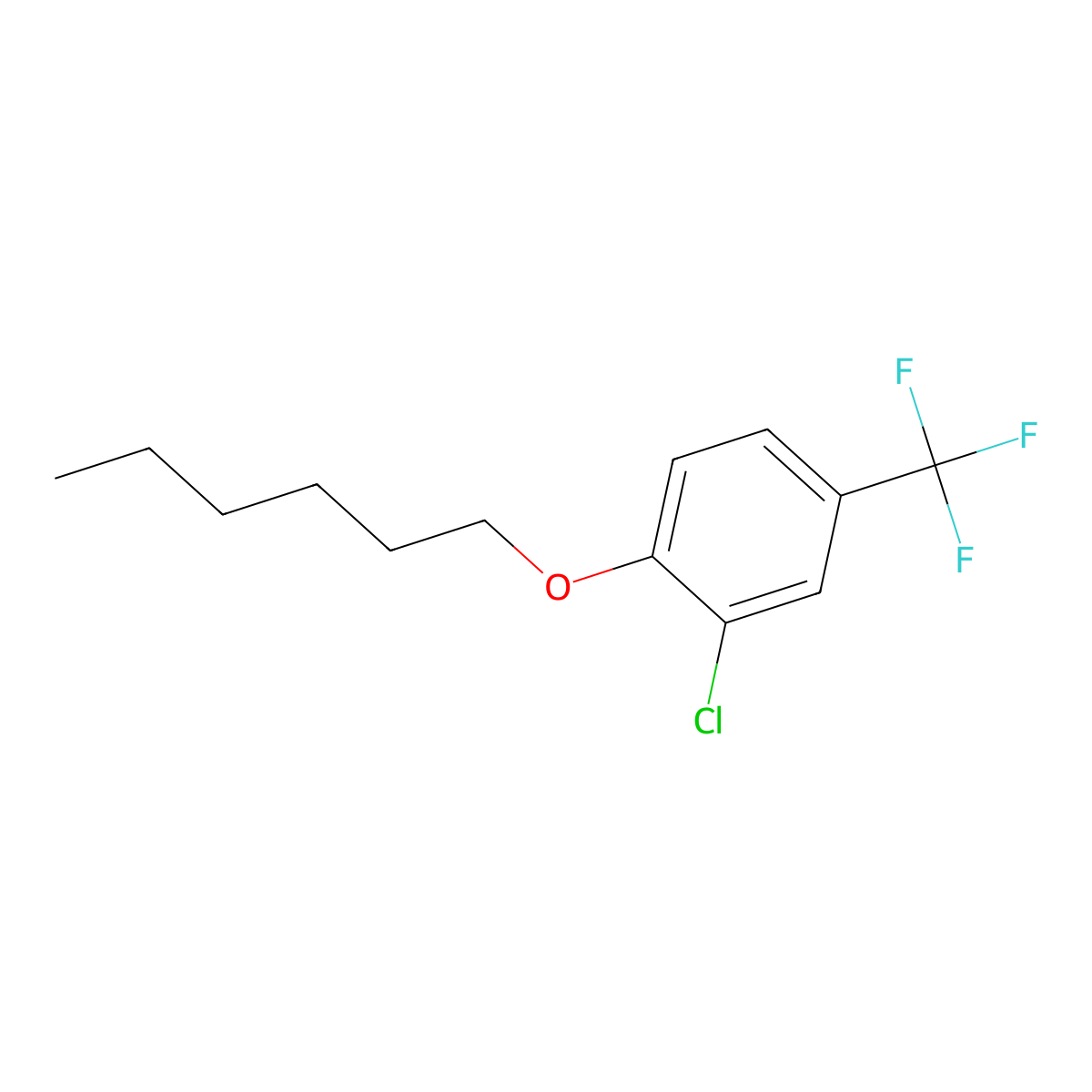 3-Chloro-4-n-hexyloxybenzotrifluoride molecular structure, CAS 1443335-85-0