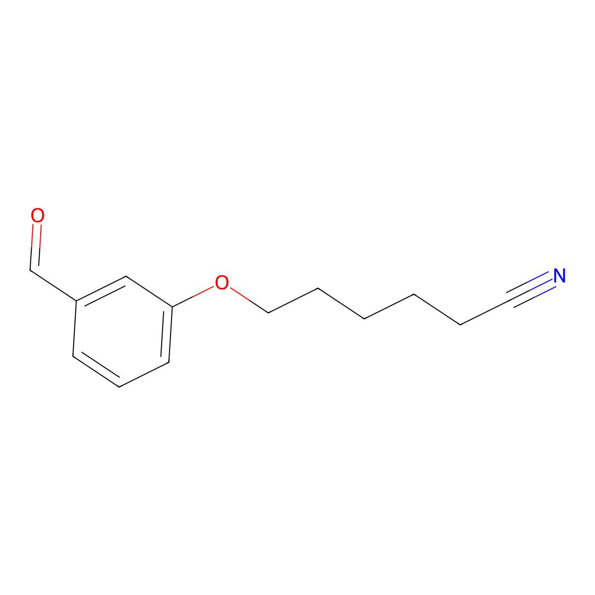 6-(3-Formylphenoxy)hexanenitrile molecular structure, CAS 1443335-90-7