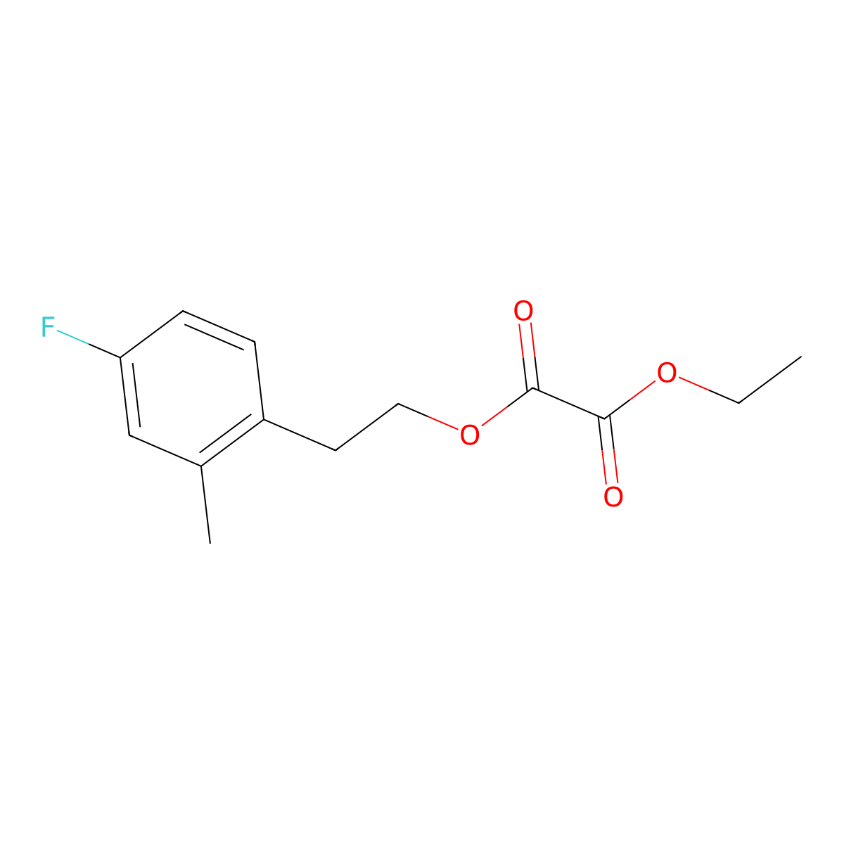 O2-Ethyl O1-[2-(4-fluoro-2-methylphenyl)ethyl] oxalate molecular structure, CAS 1443335-92-9