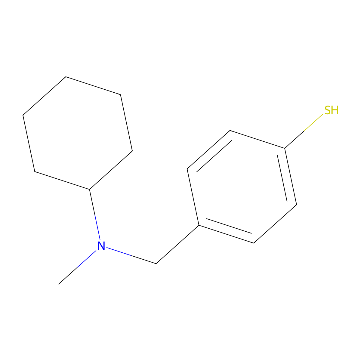 4-((Cyclohexyl(methyl)amino)methyl)benzenethiol molecular structure, CAS 1443336-11-5