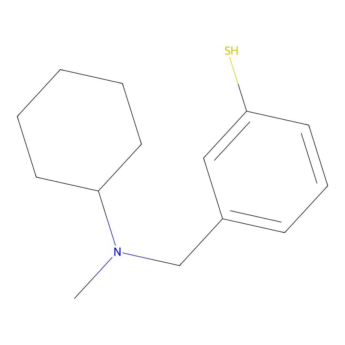 3-[(N-Methylcyclohexylamino)methyl]thiophenol molecular structure, CAS 1443336-17-1