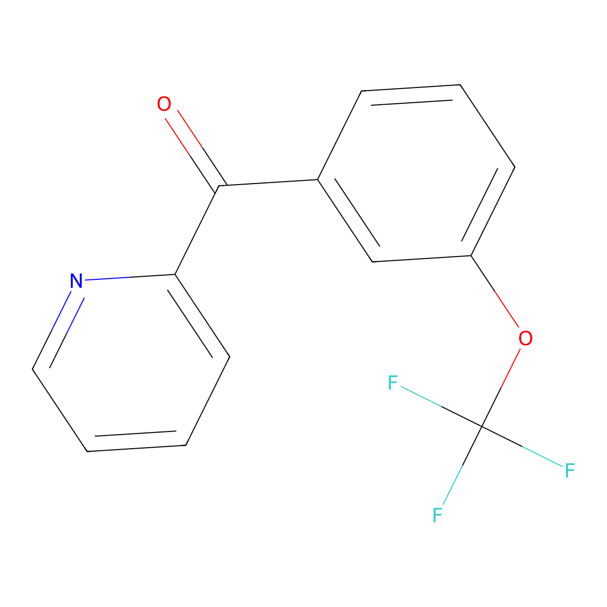 Pyridin-2-yl(3-(trifluoromethoxy)phenyl)methanone molecular structure, CAS 1443336-37-5