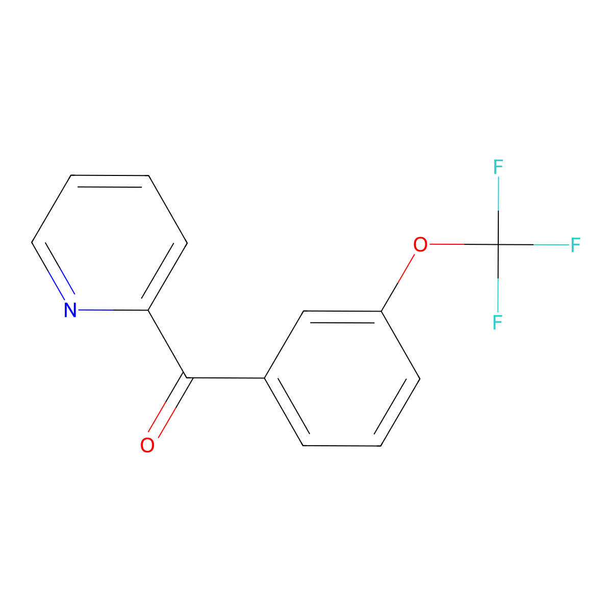 Pyridin-2-yl(3-(trifluoromethoxy)phenyl)methanone molecular structure, CAS 1443336-37-5