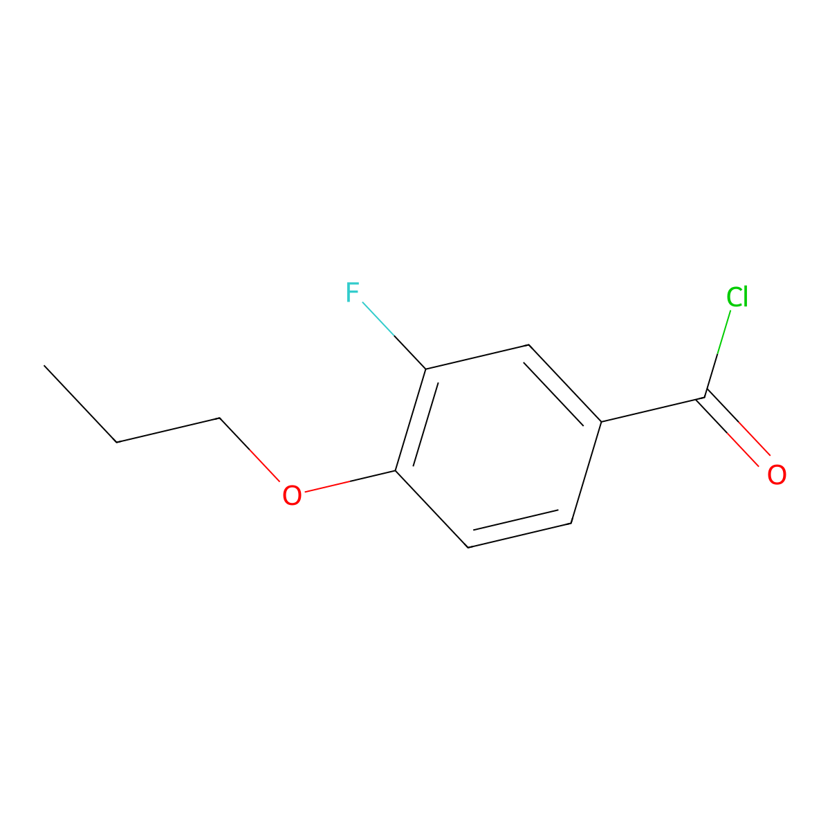 3-Fluoro-4-n-propoxybenzoyl chloride molecular structure, CAS 1443336-45-5