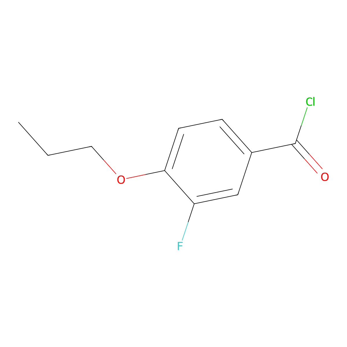 3-Fluoro-4-n-propoxybenzoyl chloride molecular structure, CAS 1443336-45-5