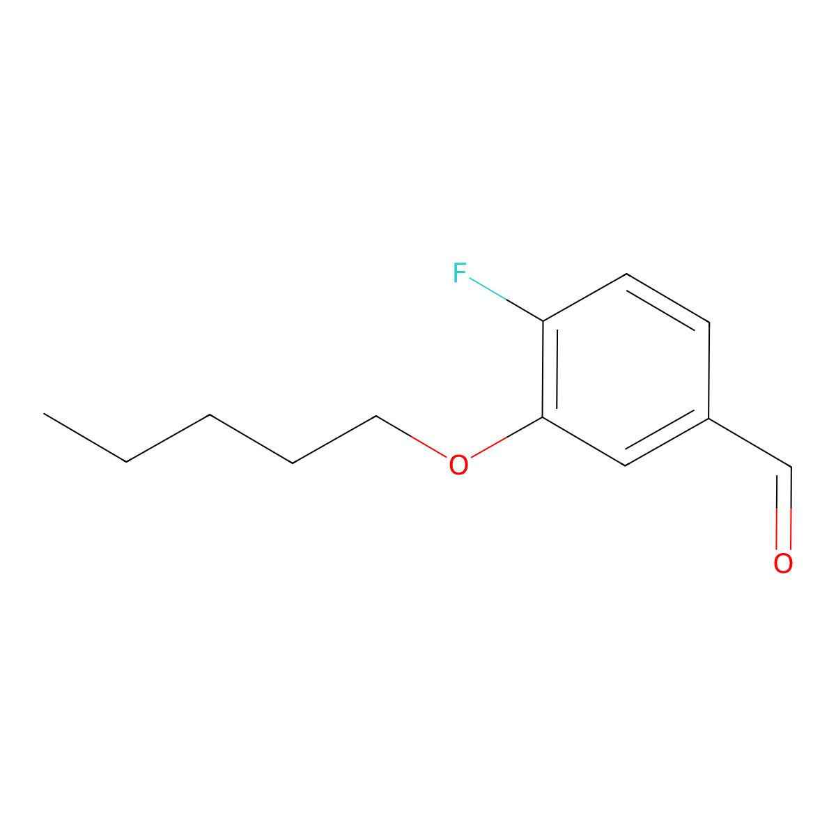 4-Fluoro-3-(pentyloxy)benzaldehyde molecular structure, CAS 1443336-46-6