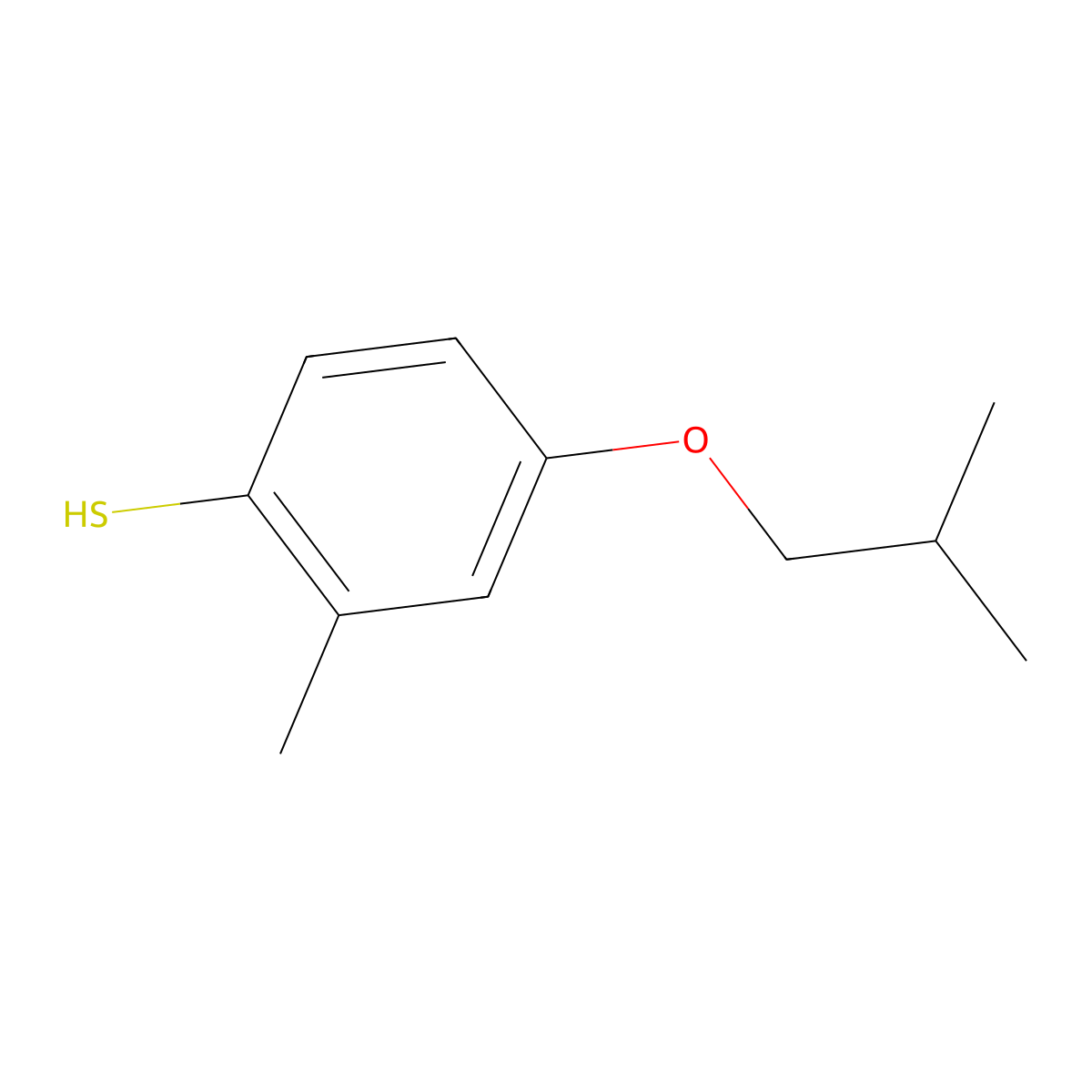 4-iso-Butoxy-2-methylthiophenol molecular structure, CAS 1443336-48-8