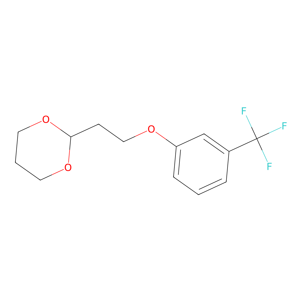3-[2-(1,3-Dioxan-2-yl)ethoxy]benzotrifluoride molecular structure, CAS 1443336-50-2