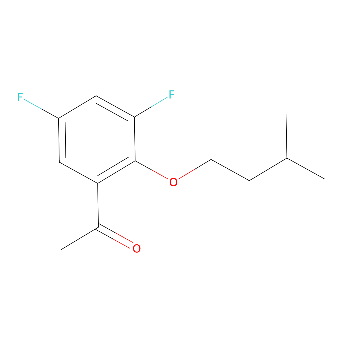 3',5'-Difluoro-2'-iso-pentoxyacetophenone molecular structure, CAS 1443336-55-7