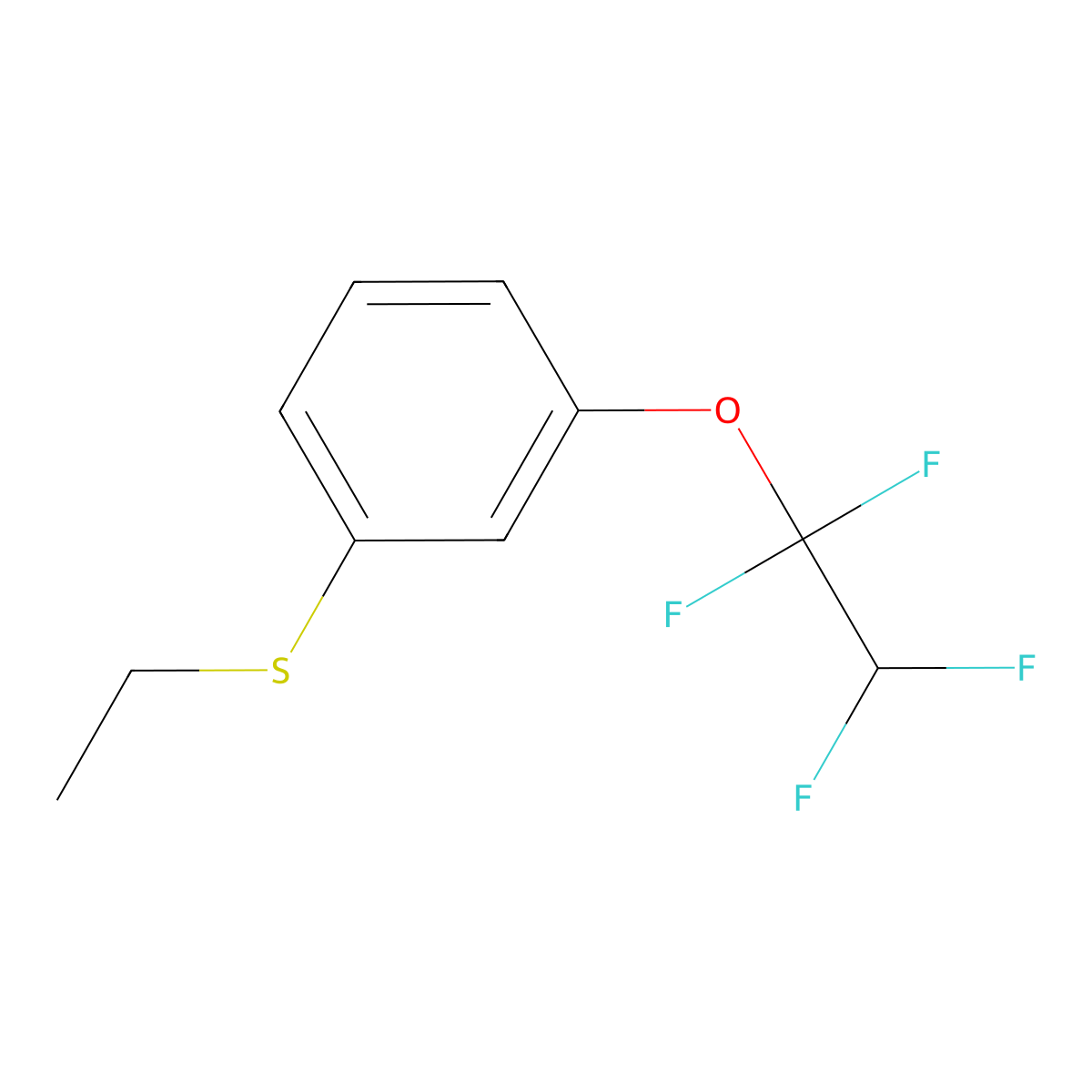 Ethyl 3-(1,1,2,2-tetrafluoroethoxy)phenyl sulfide molecular structure, CAS 1443336-56-8