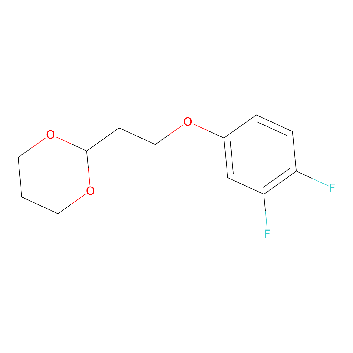 2-[2-(3,4-Difluoro-phenoxy)ethyl]-1,3-dioxane molecular structure, CAS 1443336-61-5