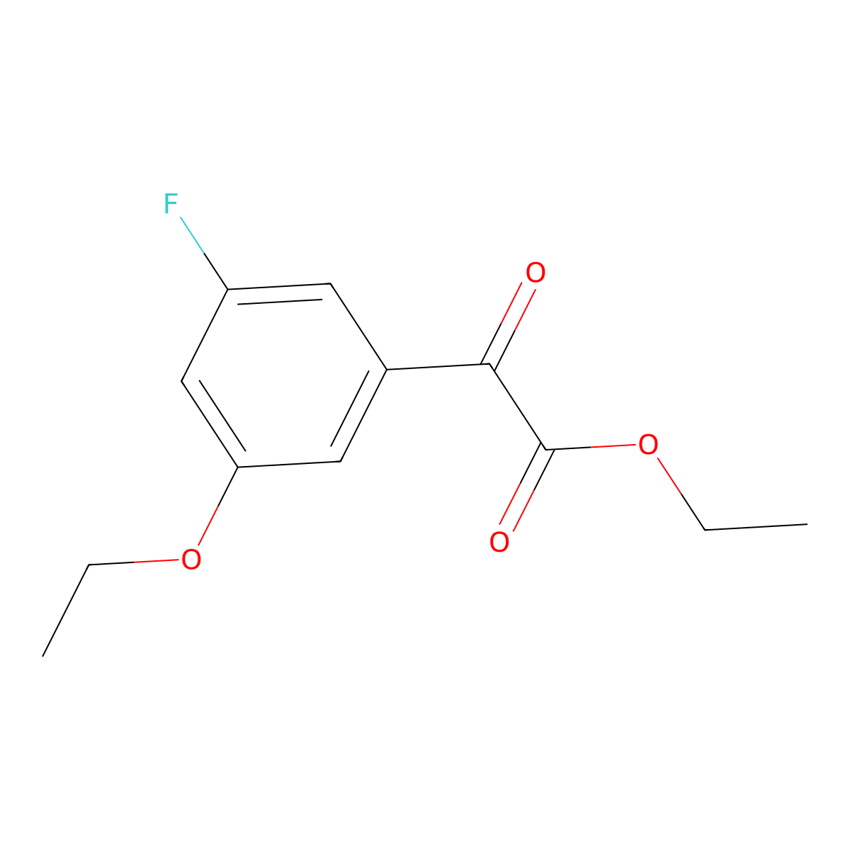 Ethyl 3-ethoxy-5-fluorobenzoylformate molecular structure, CAS 1443336-62-6