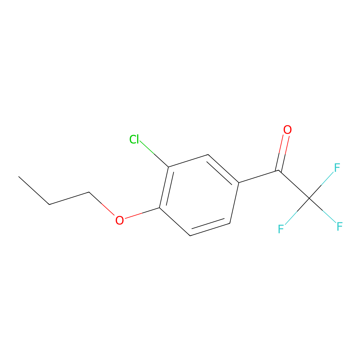 1-(3-Chloro-4-propoxyphenyl)-2,2,2-trifluoroethanone molecular structure, CAS 1443336-72-8