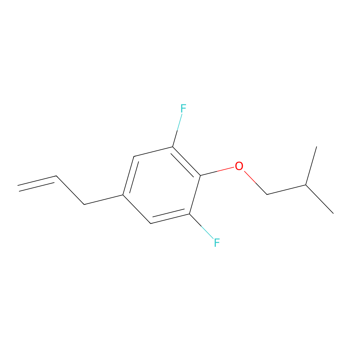 5-Allyl-1,3-difluoro-2-isobutoxybenzene molecular structure, CAS 1443336-73-9