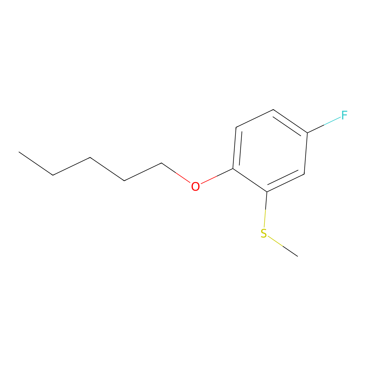 5-Fluoro-2-n-pentoxyphenyl methyl sulfide molecular structure, CAS 1443336-76-2