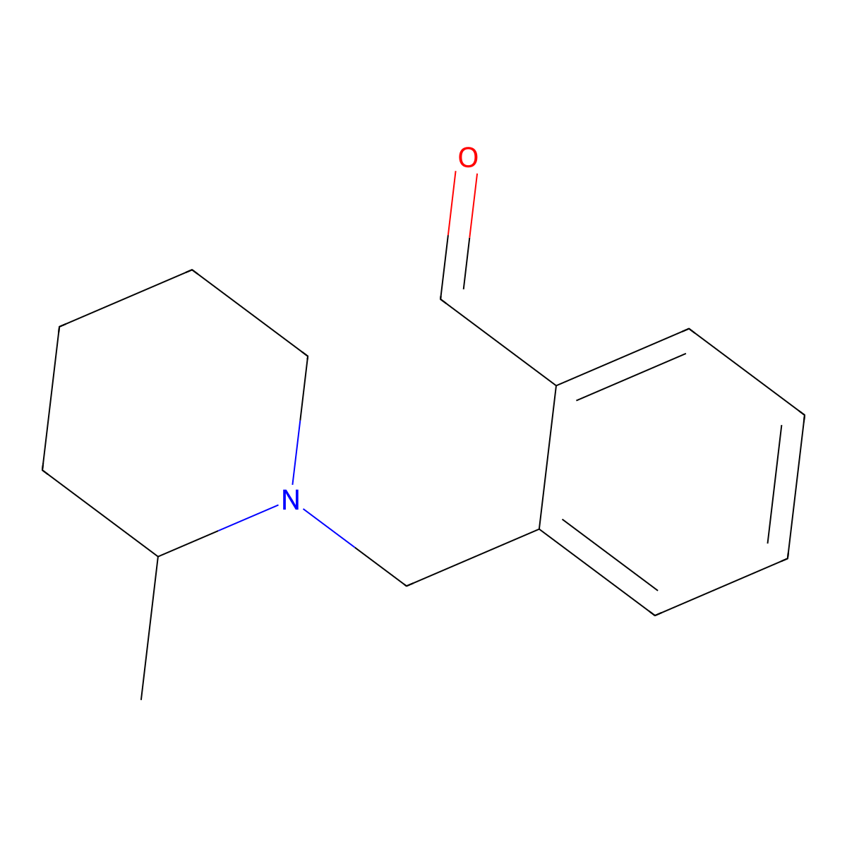 2-((2-Methylpiperidin-1-yl)methyl)benzaldehyde molecular structure, CAS 1443336-82-0