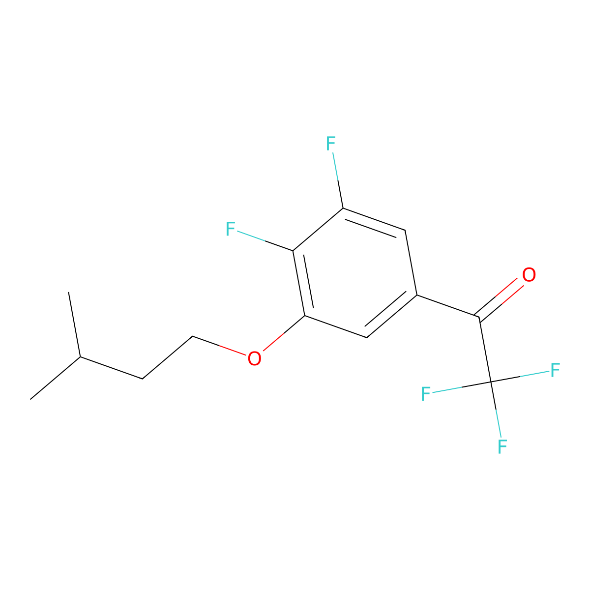 1-(3,4-Difluoro-5-(isopentyloxy)phenyl)-2,2,2-trifluoroethanone molecular structure, CAS 1443336-85-3