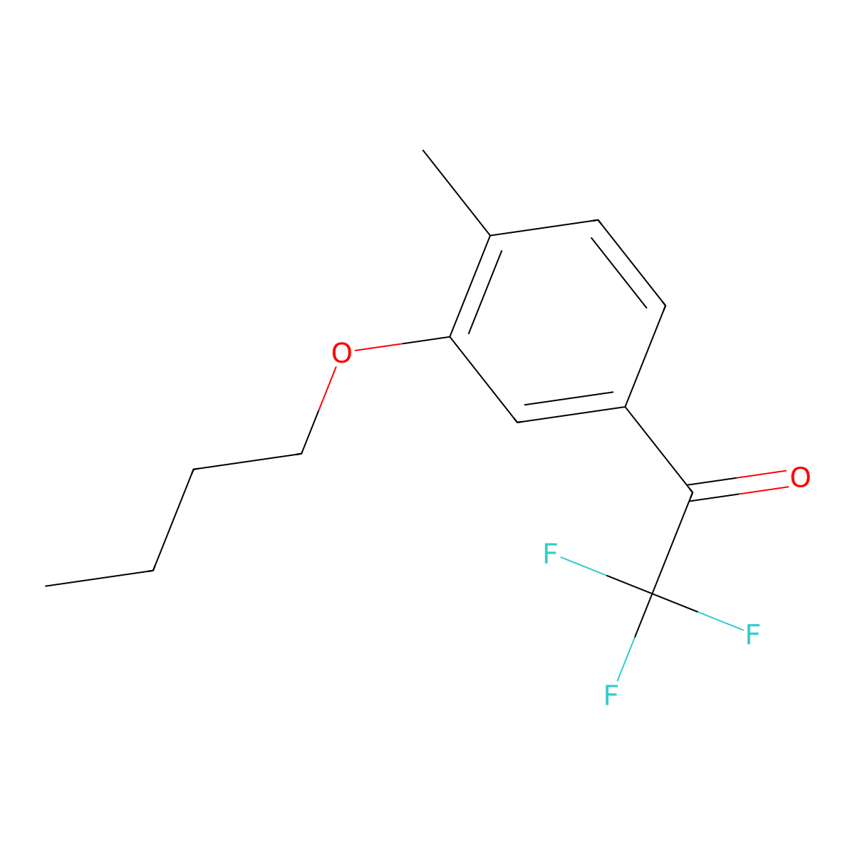 1-(3-Butoxy-4-methylphenyl)-2,2,2-trifluoroethanone molecular structure, CAS 1443336-86-4