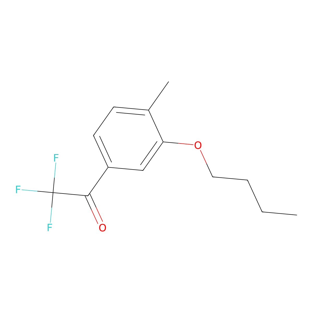 1-(3-Butoxy-4-methylphenyl)-2,2,2-trifluoroethanone molecular structure, CAS 1443336-86-4