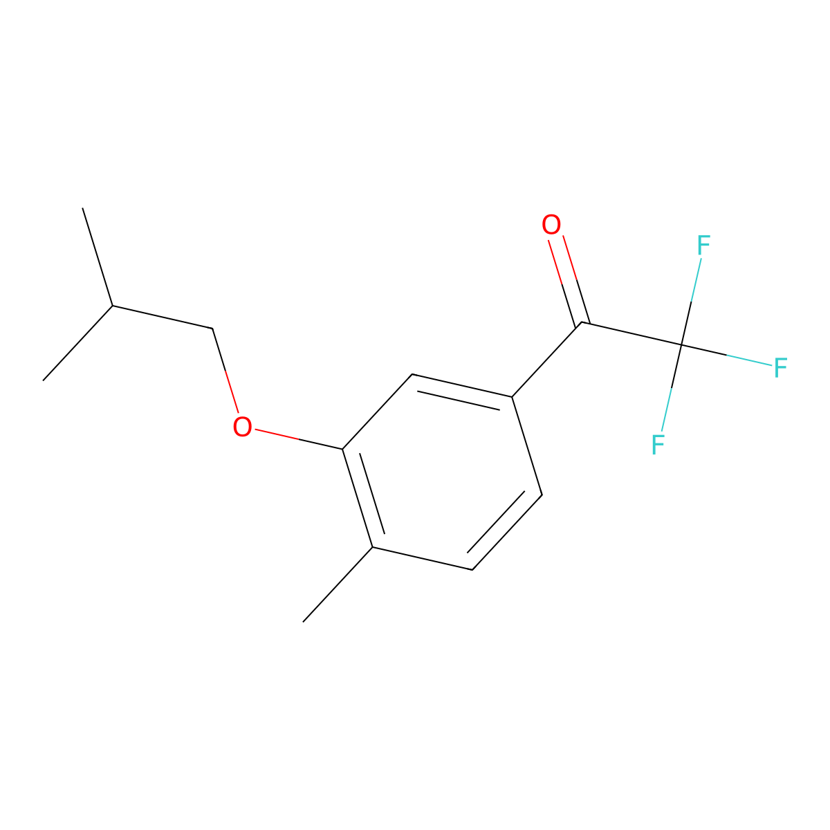 2,2,2-Trifluoro-1-(3-isobutoxy-4-methylphenyl)ethanone molecular structure, CAS 1443336-89-7