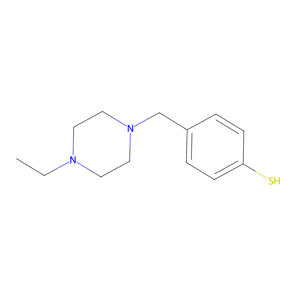 4-[(4-Ethylpiperazino)methyl]thiophenol molecular structure, CAS 1443336-90-0