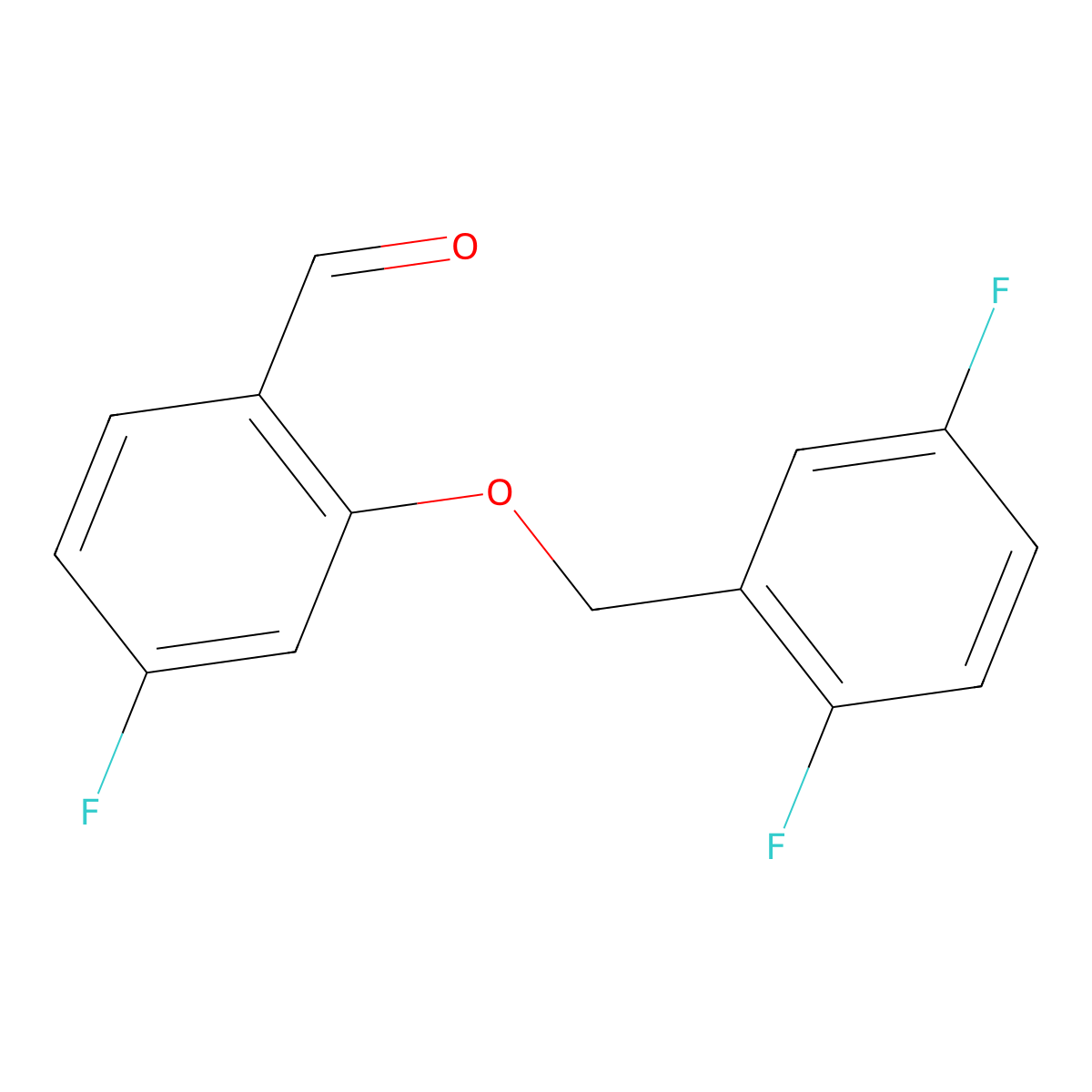 2-((2,5-Difluorobenzyl)oxy)-4-fluorobenzaldehyde molecular structure, CAS 1443337-14-1
