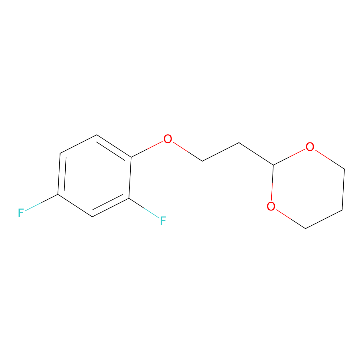 2-[2-(2,4-Difluoro-phenoxy)ethyl]-1,3-dioxane molecular structure, CAS 1443337-20-9