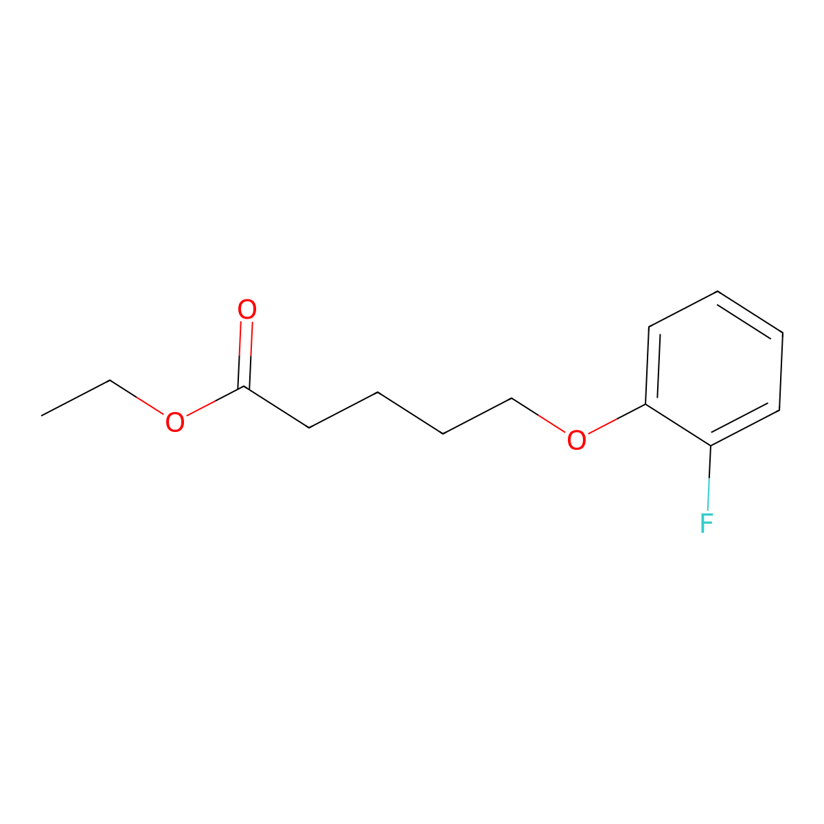 Ethyl 5-(2-fluoro-phenoxy)pentanoate molecular structure, CAS 1443338-05-3