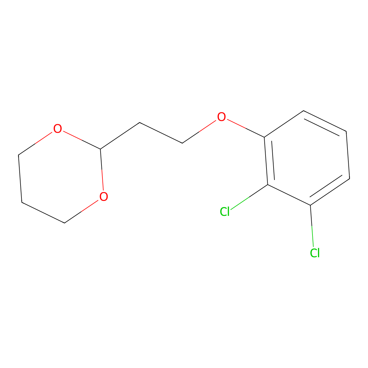 2-[2-(2,3-Dichloro-phenoxy)ethyl]-1,3-dioxane molecular structure, CAS 1443338-24-6