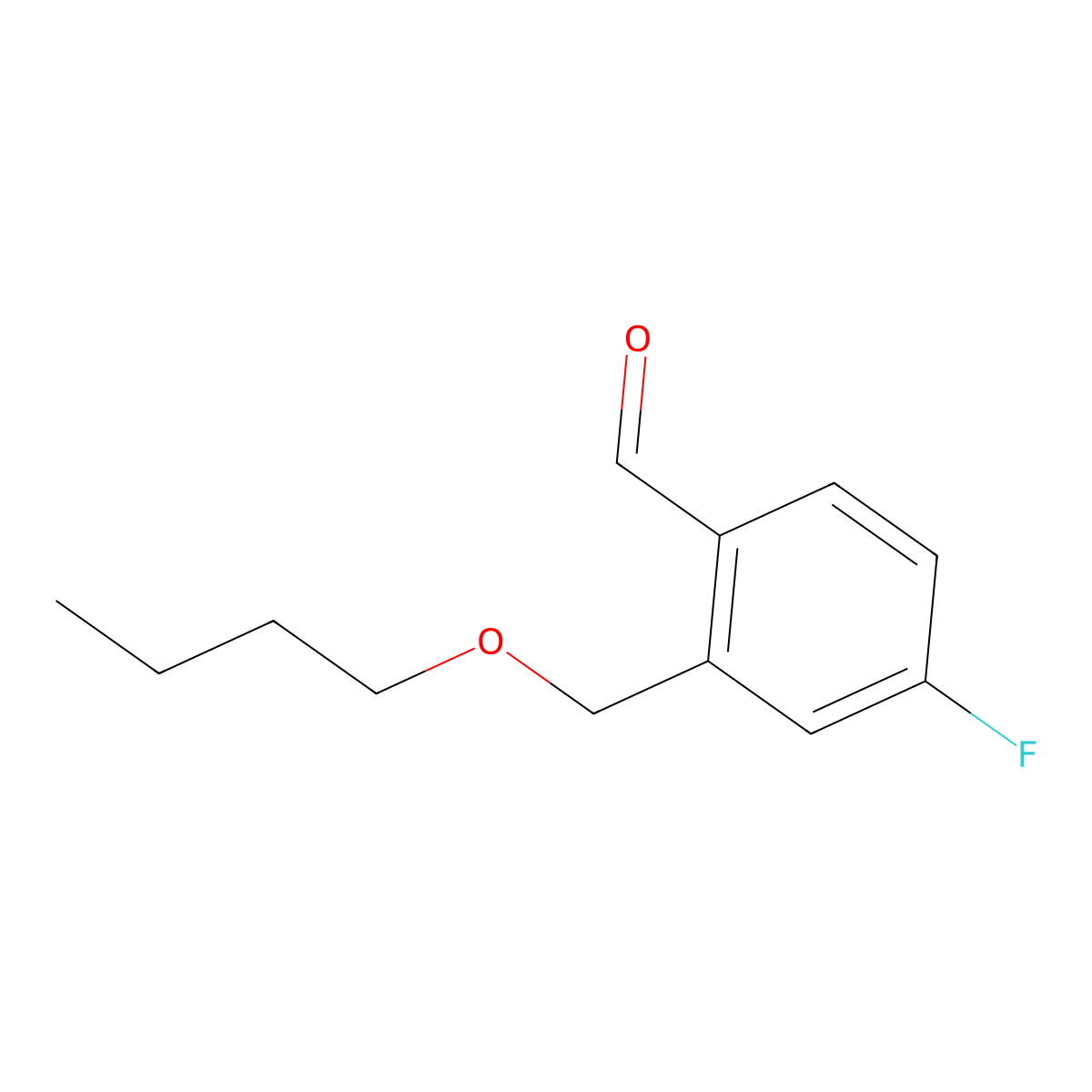 2-(Butoxymethyl)-4-fluorobenzaldehyde molecular structure, CAS 1443338-41-7