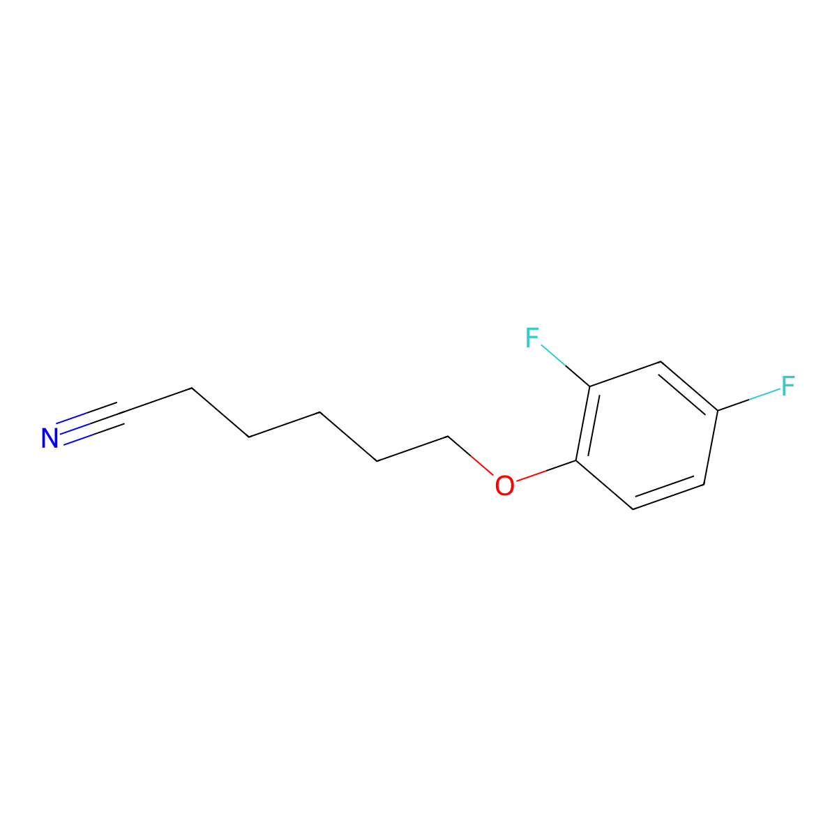6-(2,4-Difluorophenoxy)hexanenitrile molecular structure, CAS 1443338-43-9