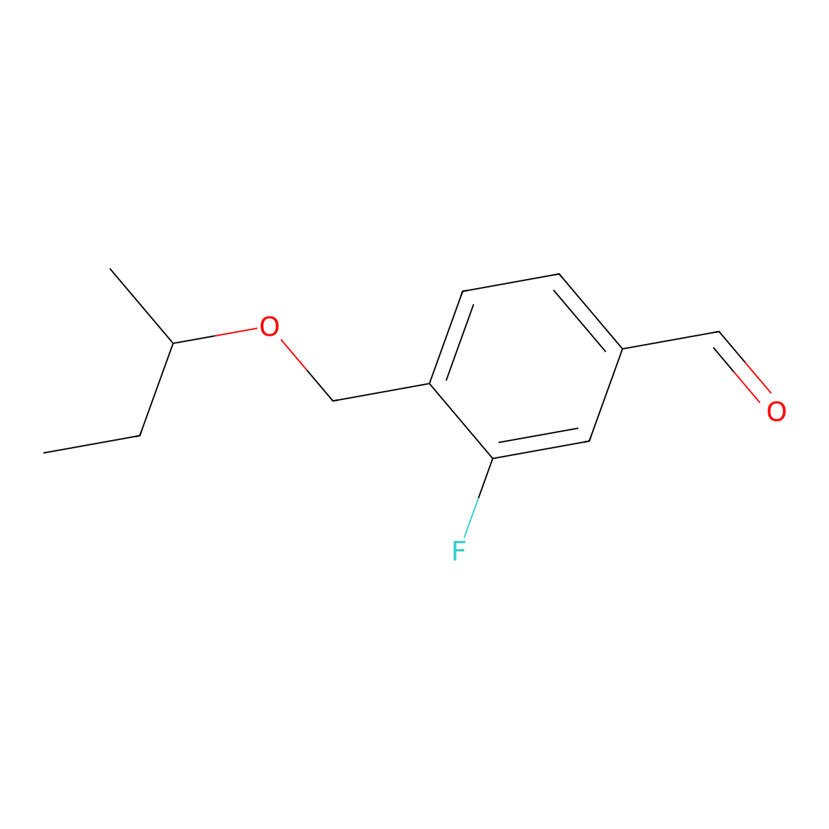 4-[(sec-Butyloxy)methyl]-3-fluorobenzaldehyde molecular structure, CAS 1443338-44-0