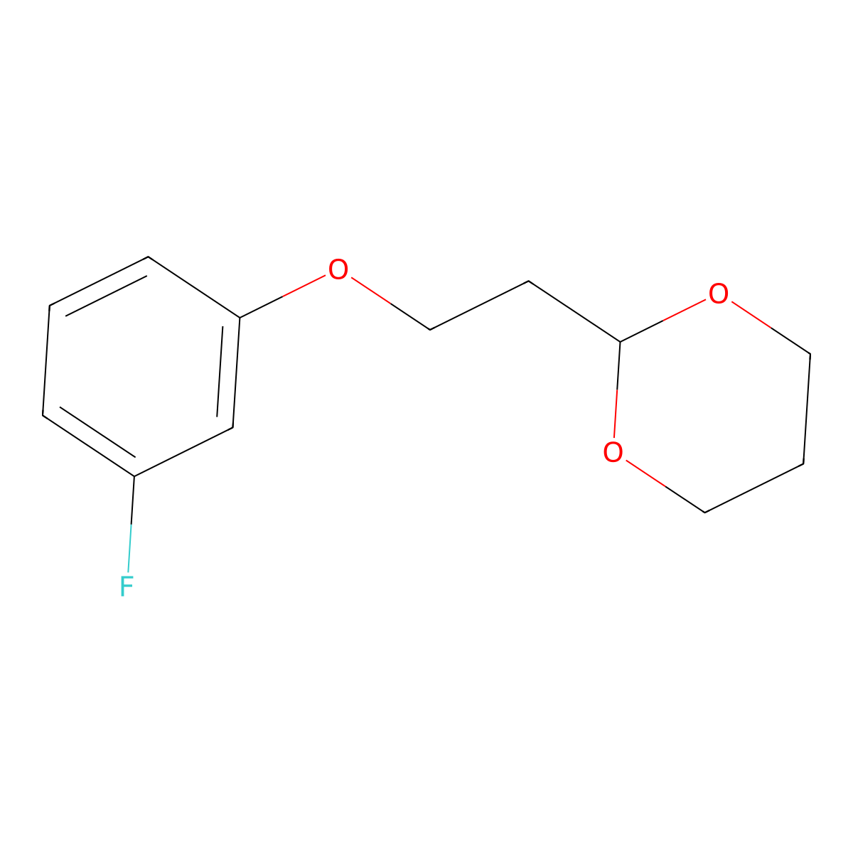 2-[2-(3-Fluoro-phenoxy)ethyl]-1,3-dioxane molecular structure, CAS 1443338-53-1