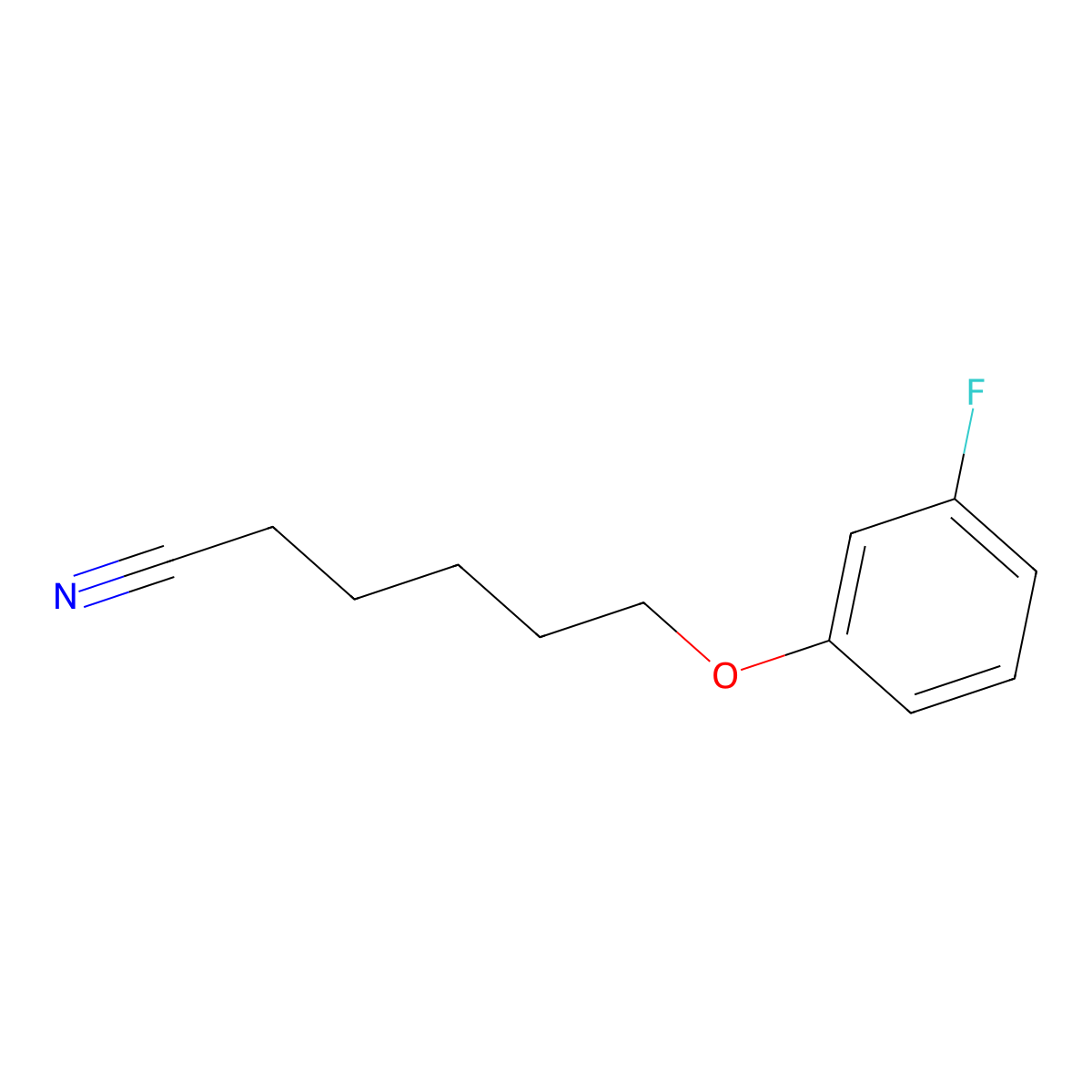 6-(3-Fluorophenoxy)hexanenitrile molecular structure, CAS 1443338-56-4