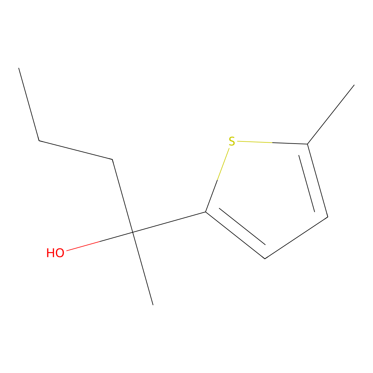 2-(5-Methyl-2-thienyl)-2-pentanol molecular structure, CAS 1443338-60-0