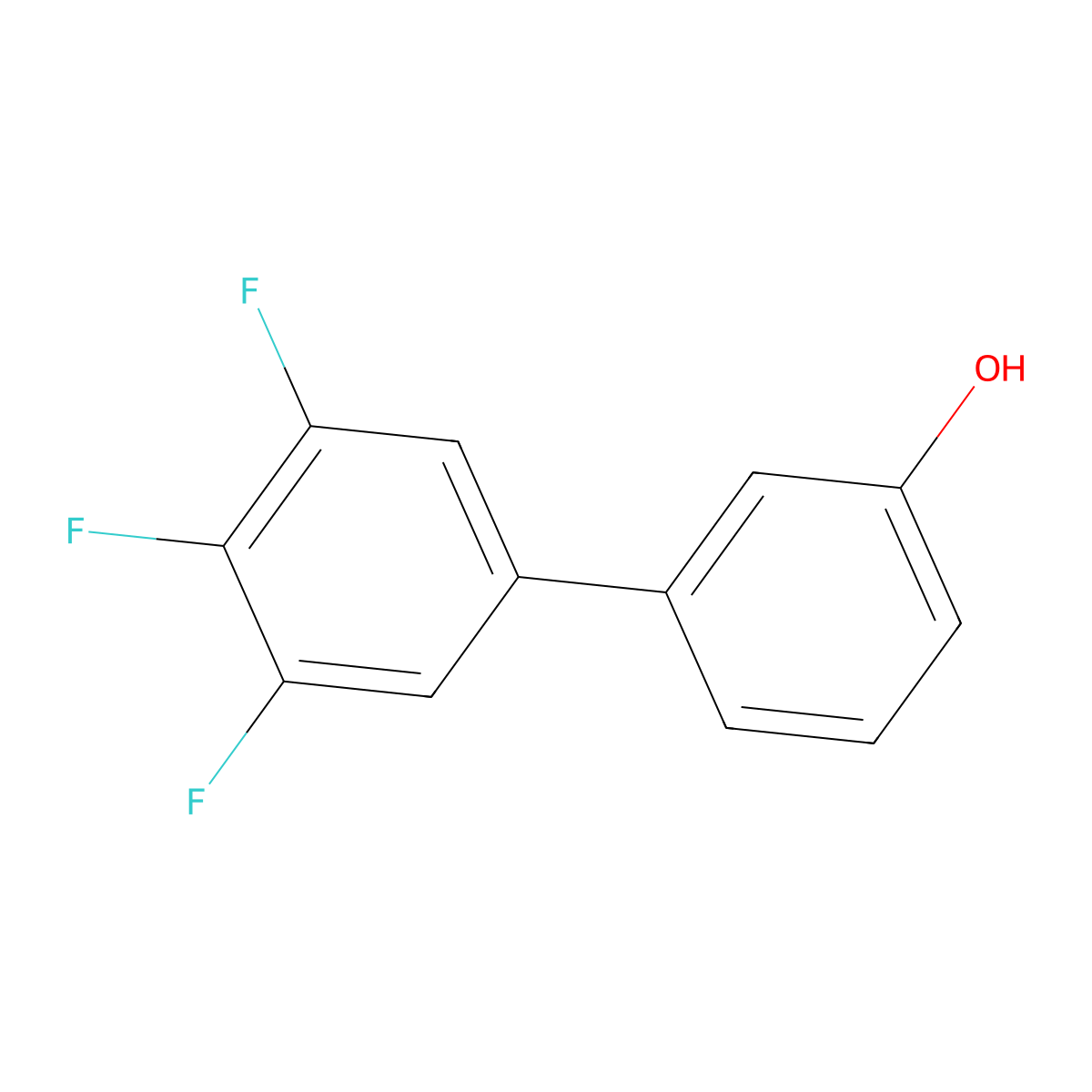 3-Hydroxy-3',4',5'-trifluorobiphenyl molecular structure, CAS 1443338-65-5